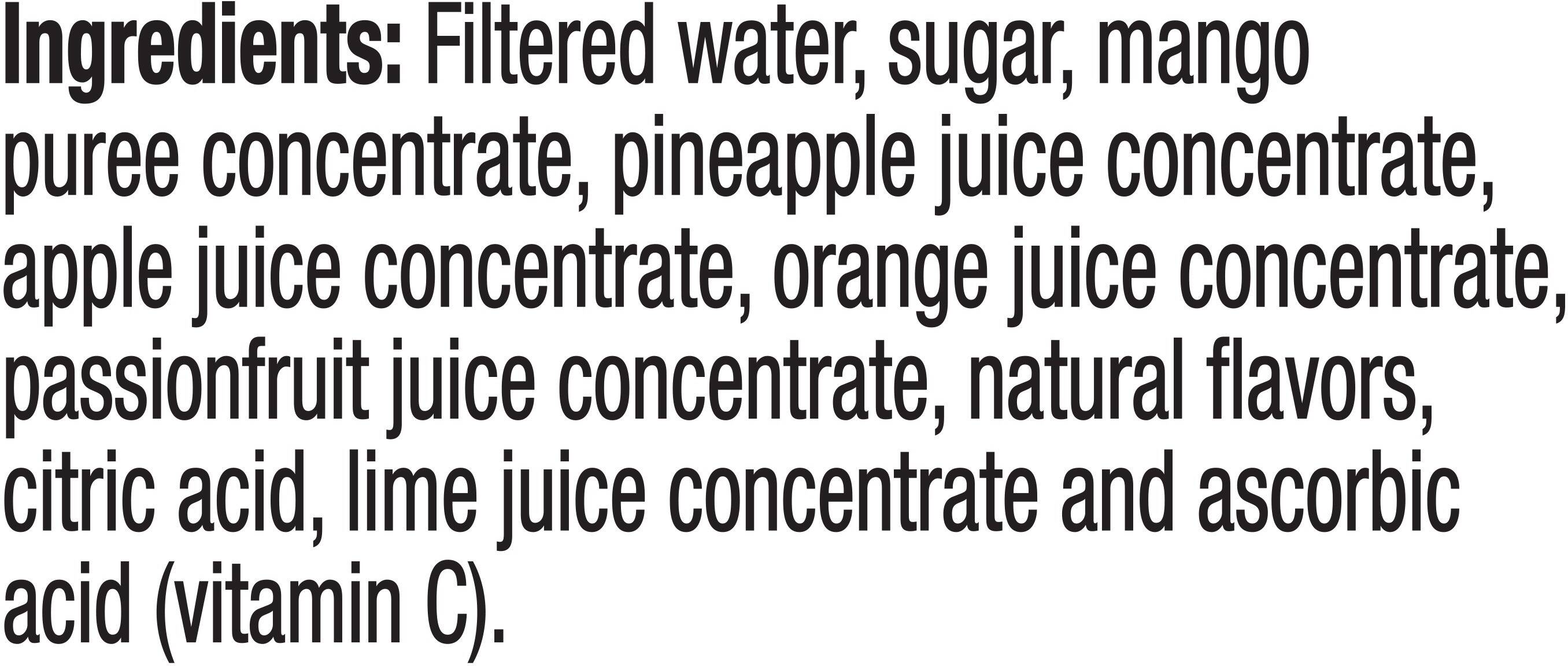 Image describing nutrition information for product Tropicana Pure Premium Mango Pineapple