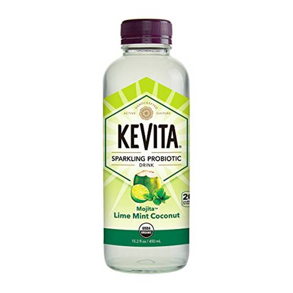 KeVita Sparkling Probiotic Mojita Lime Mint Coconut Image Of KeVita Sparkling Probiotic Mojita Lime Mint Coconut SKU: 163549