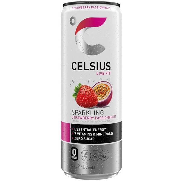 CELSIUS Sparkling Strawberry Passionfruit Image Of CELSIUS Sparkling Strawberry Passionfruit SKU: 325351