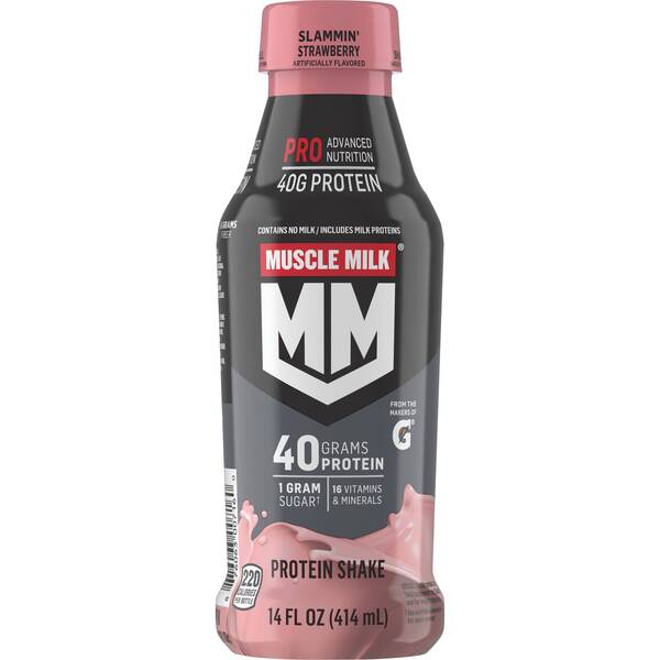 Muscle Milk Pro Advanced Nutrition Slammin Strawberry Image Of Muscle Milk Pro Advanced Nutrition Slammin Strawberry SKU: 173502