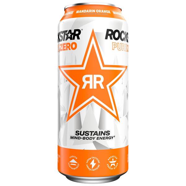 Rockstar Pure Zero Mandarin Orange Image Of Rockstar Pure Zero Mandarin Orange SKU: 198582