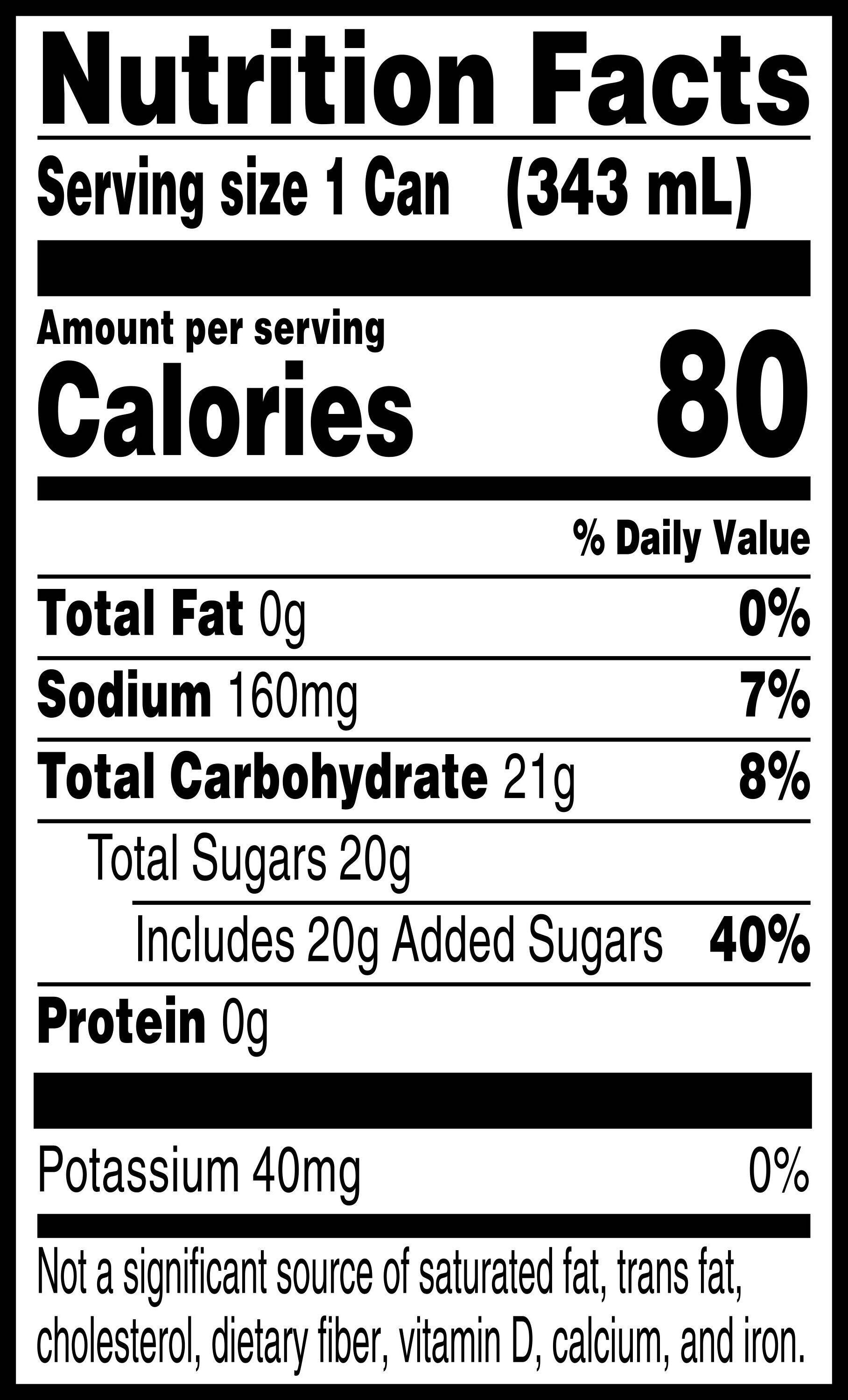 Image describing nutrition information for product Gatorade Fruit Punch