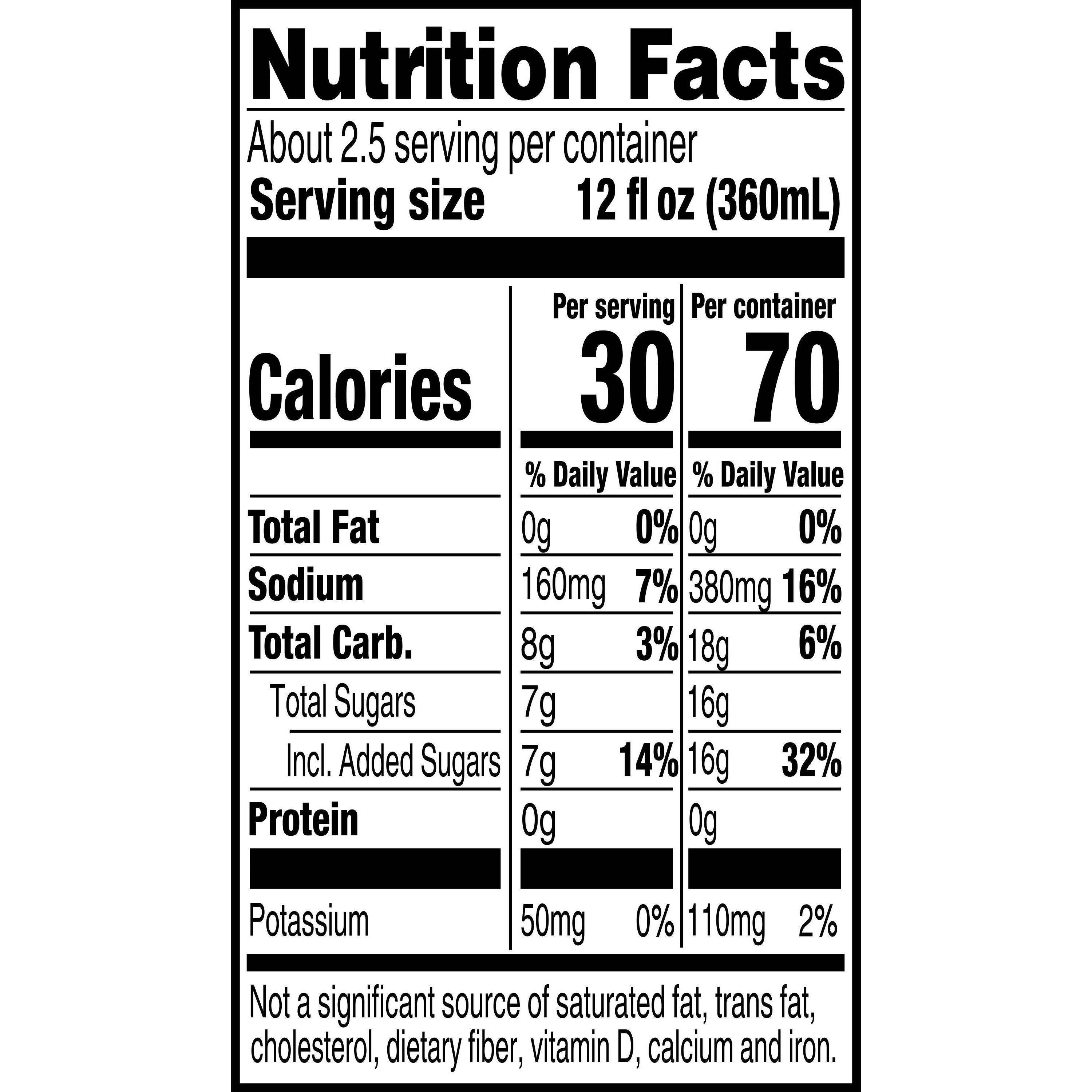 Image describing nutrition information for product Gatorade G2 Grape