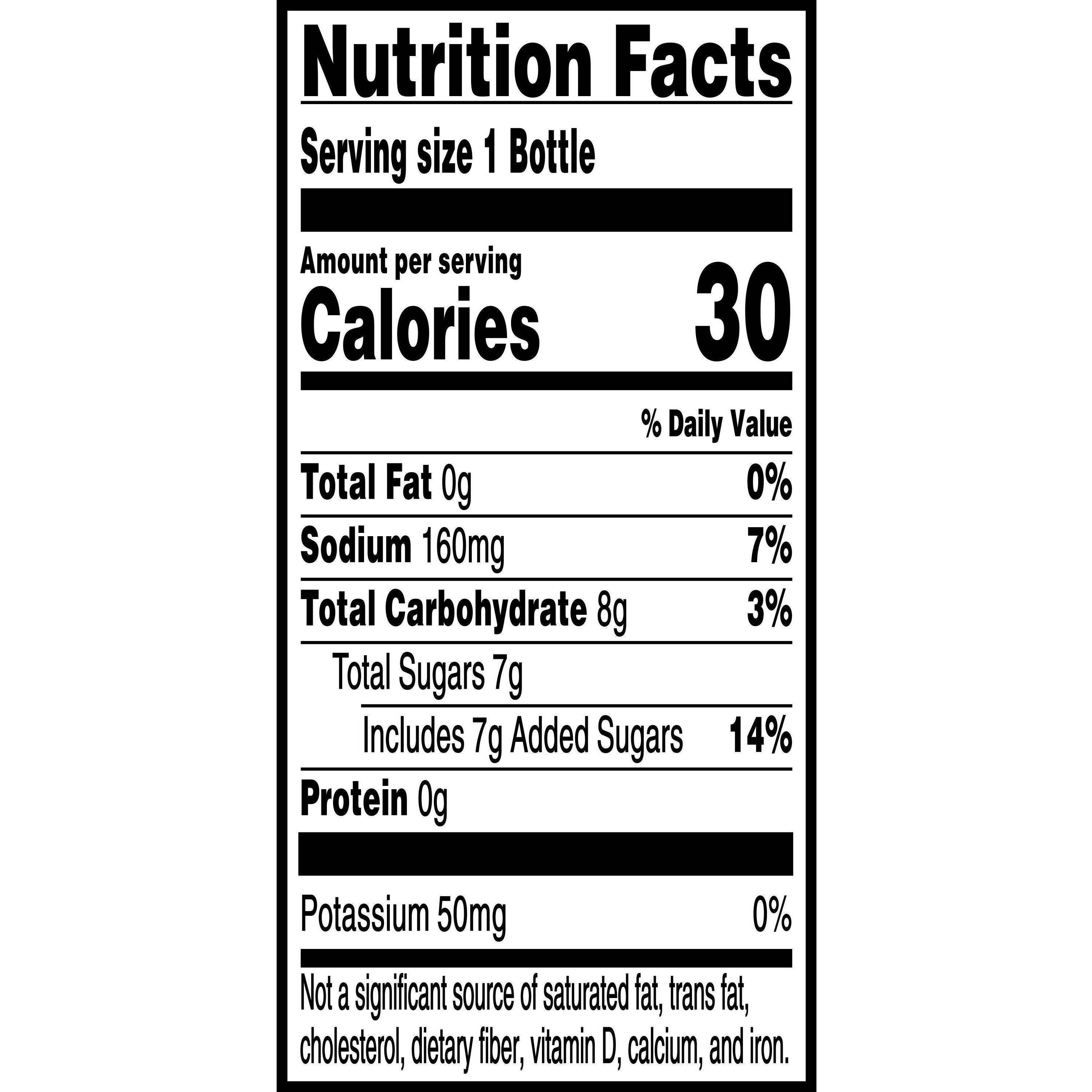 Image describing nutrition information for product Gatorade G2 Glacier Freeze