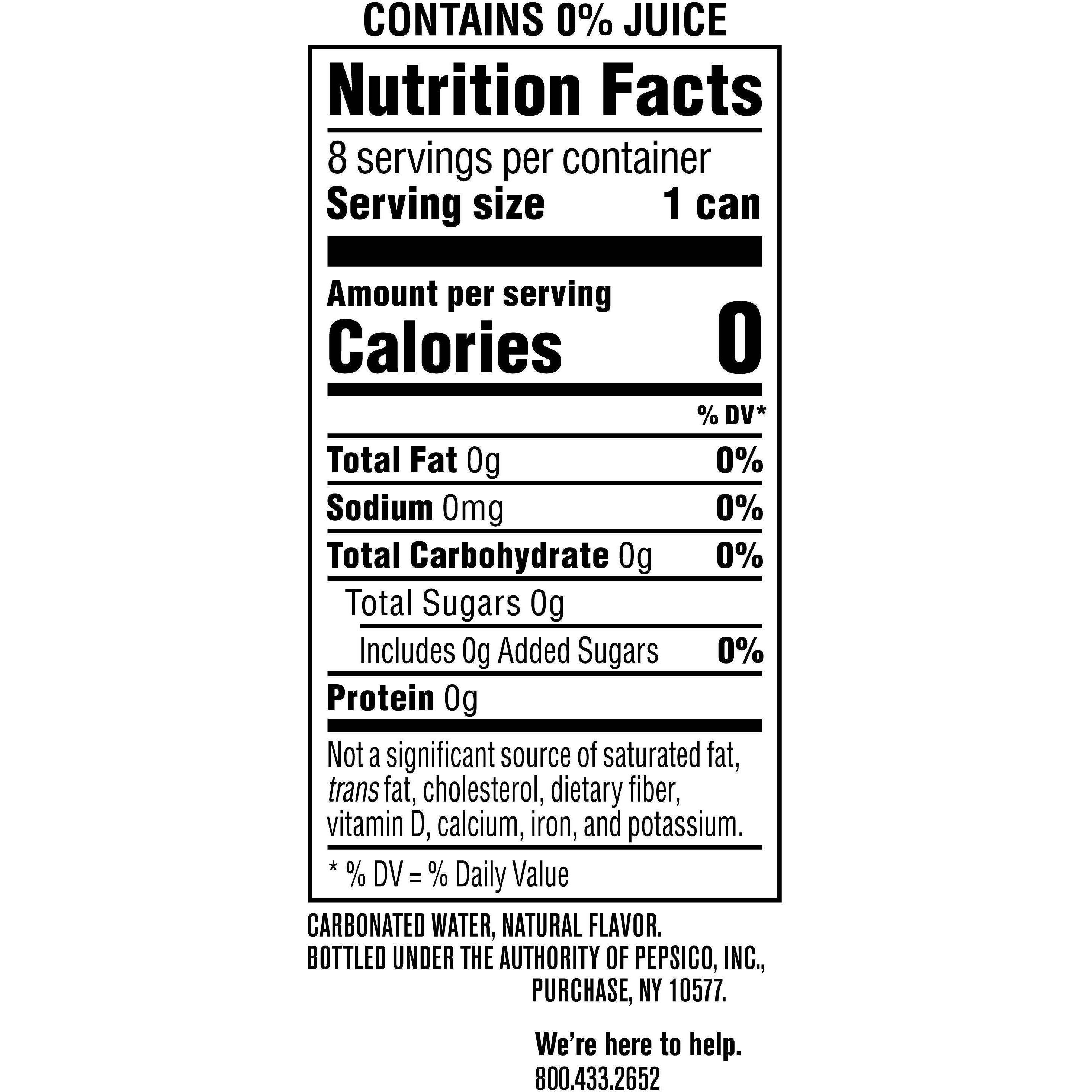 Image describing nutrition information for product bubly lime