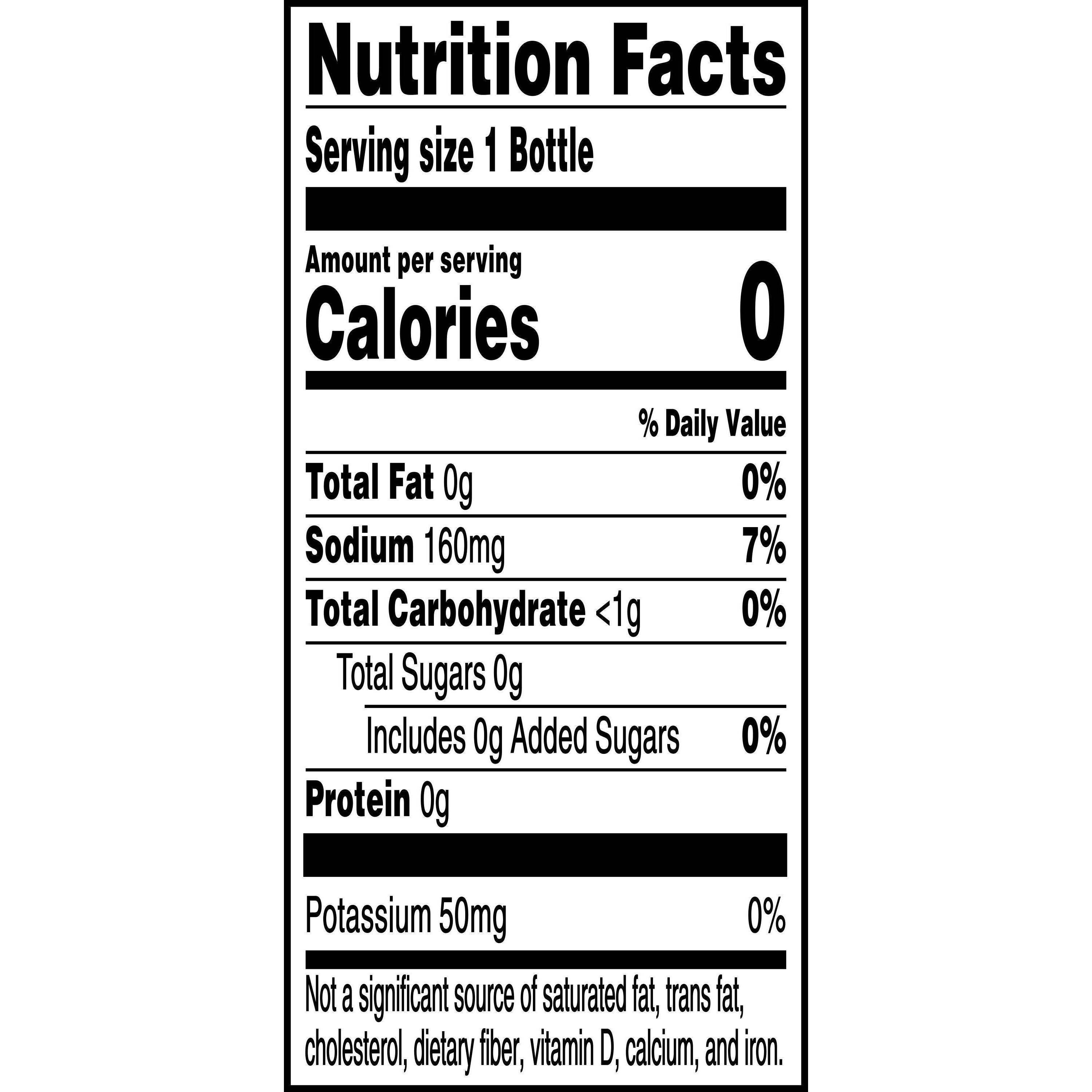 Image describing nutrition information for product Gatorade Zero Glacier Cherry