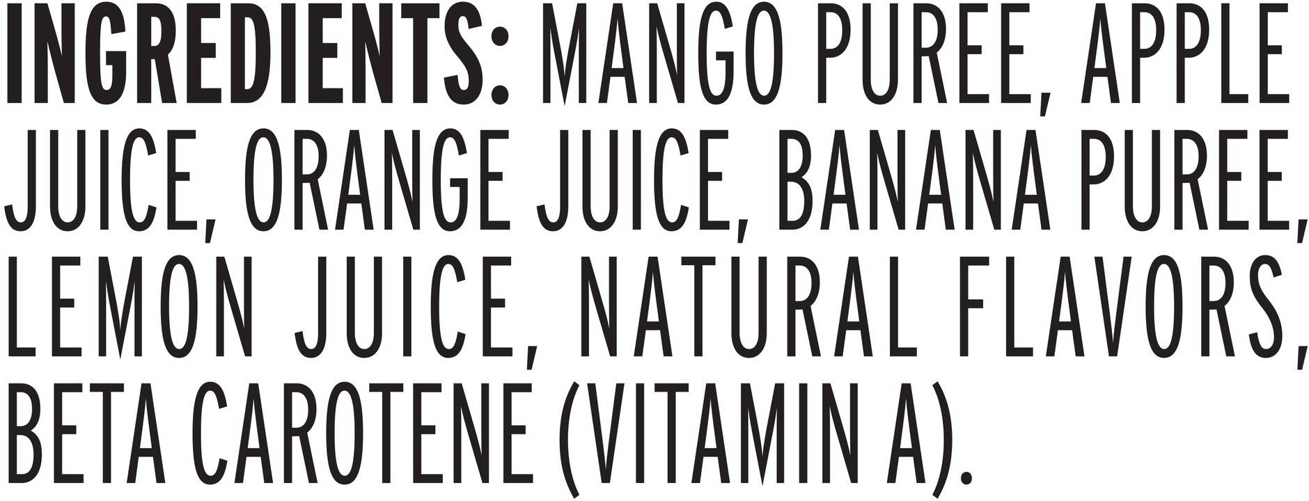 Image describing nutrition information for product Naked Juice Mighty Mango